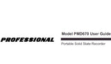 MARANTZ PMD670 PROFESSIONAL PORTABLE SOLID STATE RECORDER USER GUIDE 53 PAGES ENG