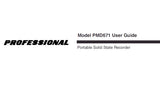 MARANTZ PMD671 PROFESSIONAL PORTABLE SOLID STATE RECORDER USER GUIDE 63 PAGES ENG