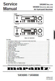 MARANTZ SR3000 SR4000 AV SURROUND RECEIVER SERVICE MANUAL INC BLK DIAGS PCBS SCHEM DIAGS AND PARTS LIST 77 PAGES ENG