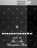 MARANTZ 120 FM AM STEREOPHONIC TUNER SERVICE MANUAL INC PCBS SCHEM DIAGS AND PARTS LIST 35 PAGES ENG