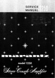 MARANTZ 1250 STEREO CONSOLE AMPLIFIER SERVICE MANUAL INC SCHEM DIAGS PCBS INTER CONN DIAG AND PARTS LIST 39 PAGES ENG