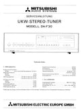 MITSUBISHI DA-F30 UKW STEREO TUNER SERVICEANLEITUNG MIT LEITERPLATTEN SCHALTPLAN VERDRATTUNGSPLAN UND STUCKLISTE 12 SEITE DEUTSCH