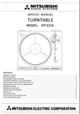 MITSUBISHI DP-EC8 TURNTABLE SERVICE MANUAL INC WIRING DIAG PCBS SCHEM DIAG AND PARTS LIST 16 PAGES ENG
