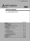MITSUBISHI MJ-E26VX-A1 DEHUMIDIFIER SERVICE MANUAL INC COOLANT CIRC DIAG WIRING AND BLK DIAGS PCBS TRSHOOT GUIDE AND PARTS LIST 47 PAGES ENG