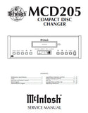 McINTOSH MCD205 CD CHANGER SERVICE MANUAL INC BLK DIAG PCBS SCHEM DIAGS AND PARTS LIST 22 PAGES ENG