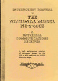 NATIONAL NC-2-40CS A UNIVERSAL COMMUNICATIONS RECEIVER INSTRUCTION MANUAL INC SCHEM DIAG SAND PARTS LIST 24 PAGES ENG