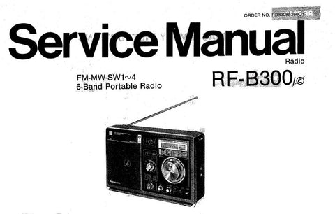 NATIONAL RF-B300 FM MW SW 1-4 6 BAND PORTABLE RADIO SERVICE MANUAL INC BLK DIAGS SCHEM DIAG PCB'S AND WIRING CONN DIAG AND PARTS LIST 15 PAGES ENG