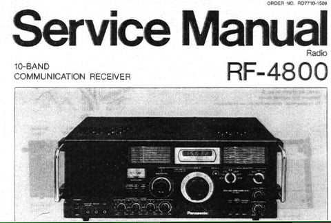 NATIONAL RF-4800 10 BAND COMMUNICATION RECEIVER SERVICE MANUAL INC SCHEM DIAG PCB'S BLK DIAG AND PARTS LIST 23 PAGES ENG