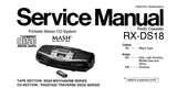 NATIONAL RX-DS18 GC GN PORTABLE STEREO CD SYSTEM SERVICE MANUAL INC SCHEM DIAGS PCB'S WIRING CONN DIAG BLK DIAG TRSHOOT GUIDE AND PARTS LIST 55 PAGES ENG