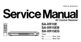 NATIONAL SA-XR15E SA-XR15EB SA-XR15EG AV CONTROL RECEIVER SERVICE MANUAL INC SCHEM DIAGS PCB'S BLK DIAG WIRING CONN DIAG AND PARTS LIST 78 PAGES ENG