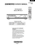 ONKYO DR-S2.2 DVD RECEIVER SERVICE MANUAL INC BLK DIAG PCBS SCHEM DIAGS AND PARTS LIST 88 PAGES ENG
