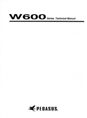 PEGASUS W600 SERIES SEWING MACHINE TECHNICAL MANUAL BOOK ENGLISH 30 PAGES ENG