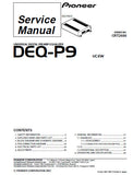 PIONEER DEQ-P9 UNIVERSAL DIGITAL PREAMP EQUALIZER SERVICE MANUAL INC BLK DIAG PCBS SCHEM DIAGS AND PARTS LIST 48 PAGES ENG