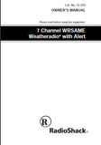 RADIOSHACK REALISTIC 12-250 7 CHANNEL WRSAME WEATHERADIO WITH ALERT OWNER'S MANUAL 52 PAGES ENG