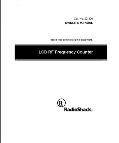 RADIOSHACK REALISTIC 22-306 LCD RF FREQUENCY COUNTER OWNER'S MANUAL 32 PAGES ENG