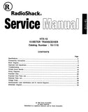 RADIOSHACK REALISTIC HTX-10 10 METER TRANSCEIVER SERVICE MANUAL INC BLK DIAG PCBS WIRING DIAG SCHEM DIAG AND PARTS LIST 55 PAGES ENG