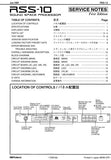 ROLAND RSS-10 SOUND SPACE PROCESSOR SERVICE NOTES BOOK INC BLK DIAG PCBS SCHEM DIAGS AND PARTS LIST 21 PAGES ENG