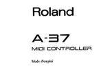 ROLAND A-37 MIDI KEYBOARD CONTROLLER MODE D'EMPLOI 17 PAGES FRANC