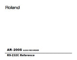 ROLAND AR-200S AUDIO RECORDER RS232C REFERENCE 52 PAGES ENG