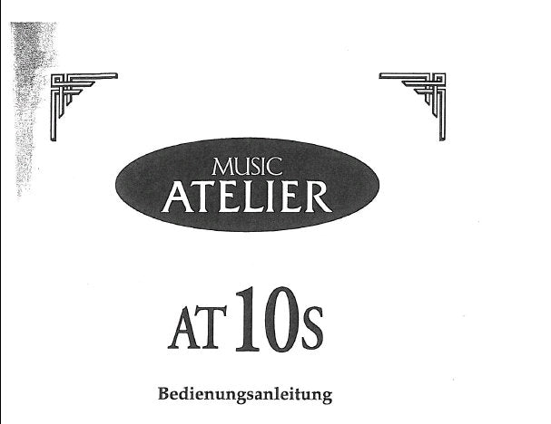 ROLAND AT-10s MUSIC ATELIER SERIES ELECTRONIC ORGAN BEDIENUNGSANLEITUNG MIT FEHLERSUCHE 74 SEITE DEUT