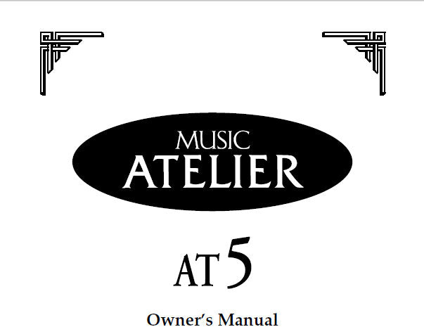 ROLAND AT-5 ATELIER SERIES ELECTRONIC ORGAN OWNER'S MANUAL INC TRSHOOT GUIDE 84 PAGES ENG