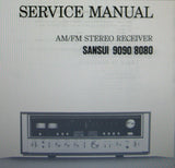 SANSUI 8080 9090 AM FM STEREO RECEIVER SERVICE MANUAL INC TRSHOOT GUIDE BLK DIAGS SCHEMS PCBS AND PARTS LIST 30 PAGES ENG