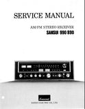 SANSUI 890 990 AM FM STEREO RECEIVER SERVICE MANUAL INC TRSHOOT GUIDE BLK DIAGS SCHEMS PCBS AND PARTS LIST 26 PAGES ENG