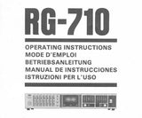 SANSUI RG-710 STEREO GRAPHIC EQUALIZER CONSOLETTE OPERATING INSTRUCTIONS INC CONN DIAGS 9 PAGES ENG