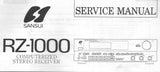 SANSUI RZ-1000 COMPUTERIZED STEREO RECEIVER SERVICE MANUAL INC BLK DIAGS SCHEM DIAG PCBS AND PARTS LIST 18 PAGES ENG