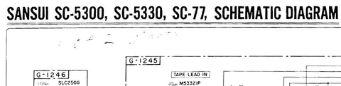 SANSUI SC-5300 SC-5330 SC-77 STEREO CASSETTE TAPE DECK SCHEMATIC DIAGRAMS 4 PAGES ENG