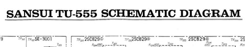 SANSUI TU-555 AM FM STEREO TUNER SCHEMATIC DIAGRAM 1 PAGE ENG