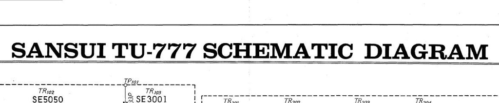SANSUI TU-777 AM FM STEREO TUNER SCHEMATIC DIAGRAMS 9 PAGES ENG