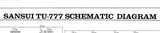 SANSUI TU-777 AM FM STEREO TUNER SCHEMATIC DIAGRAMS 9 PAGES ENG