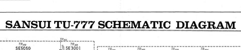 SANSUI TU-777 AM FM STEREO TUNER SCHEMATIC DIAGRAMS 9 PAGES ENG
