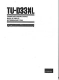 SANSUI TU-D33XL AM FM STEREO TUNER OPERATING INSTRUCTIONS INC CONN DIAGS 20 PAGES ENG FRANC DEUT