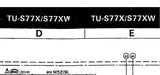SANSUI TU-S77X TU-S77XW QUARTZ PLL DIGITAL SYNTHESIZER STEREO TUNER SCHEMATIC DIAGRAMS 2 PAGES ENG