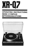 SANSUI XR-Q7 TWO SPEED DIRECT DRIVE TURNTABLE OPERATING INSTRUCTIONS INC CONN DIAG 16 PAGES ENG FRANC DEUT