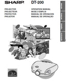 SHARP DT-200 PROJECTOR OPERATION MANUAL 58 PAGES ENG