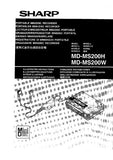 SHARP MD-MS200H MD-MS200W PORTABLE MINIDISC RECORDER ILLUSTRATED INSTRUCTIONS 20 PAGES ENG