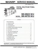 SHARP MX-M263 N U MX-M753 N U DIGITAL MULTIFUNCTIONAL SYSTEM SERVICE MANUAL INC BLK DIAGS SCHEM DIAGS 428 PAGES ENG