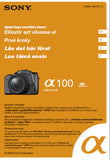 SONY ALPHA α100 DSLR-A100 DIGITAL SINGLE LENS REFLEX CAMERA OPERATING INSTRUCTIONS 83 PAGES HUGARIAN SWEDISH SLOVAKIA FINLAND