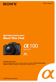 SONY ALPHA α100 DSLR-A100 DIGITAL SINGLE LENS REFLEX CAMERA OPERATING INSTRUCTIONS 19 PAGES ENG