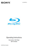 SONY BDP-S1000ES BLU-RAY DISC DVD PLAYER OPERATING INSTRUCTIONS 95 PAGES ENG