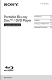 SONY BDP-SX1000 PORTABLE BLU-RAY DISC DVD PLAYER OPERATING INSTRUCTIONS 32 PAGES ENG
