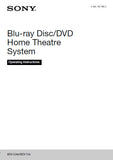 SONY BDV-E280 BDV-T28 BLU-RAY DISC DVD HOME THEATRE SYSTEM OPERATING INSTRUCTIONS 68 PAGES ENG