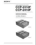 SONY CCP-2310F CCP-2410F AUDIO CASSETTE DUPLICATOR SERVICE MANUAL INC BLK DIAGS PCBS SCHEM DIAGS AND PARTS LIST 84 PAGES ENG