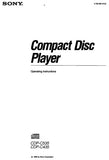 SONY CDP-C435 CDP-C535 CD PLAYER OPERATING INSTRUCTIONS 31 PAGES ENG