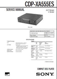 SONY CDP-XA555ES CD PLAYER SERVICE MANUAL INC BLK DIAGS PCBS SCHEM DIAG AND PARTS LIST 66 PAGES ENG