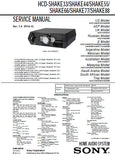 SONY HCD-SHAKE33 HCD-SHAKE44 HCD-SHAKE55 HCD-SHAKE66 HCD-SHAKE77 HCD-SHAKE88 HOME AUDIO SYSTEM SERVICE MANUAL INC BLK DIAGS PCBS SCHEM DIAGS AND PARTS LIST 126 PAGES ENG