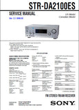 SONY STR-DA2100ES FM STEREO FM AM RECEIVER SERVICE MANUAL INC BLK DIAGS PCBS SCHEM DIAGS AND PARTS LIST 94 PAGES ENG